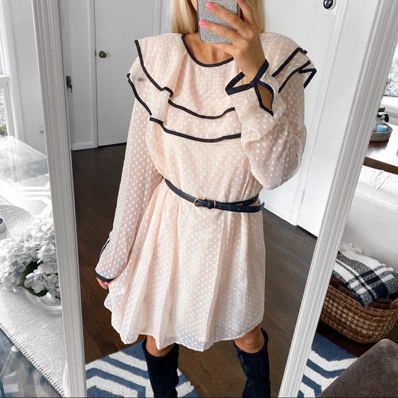 🖤 MAXSPORT ROSE DUST/BLACK RUFFLE DRESS! - Picture 3 of 16